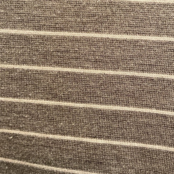 Lululemon Polo Dri-Fit Shirt Gray & White Striped Size Medium - Picture 4 of 5